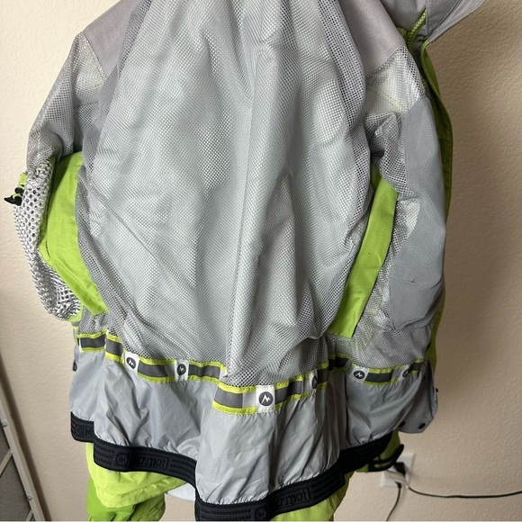 Marmot Jacket Medium Lime Green Double Lined Womens Zip Up Coat - Picture 14 of 14